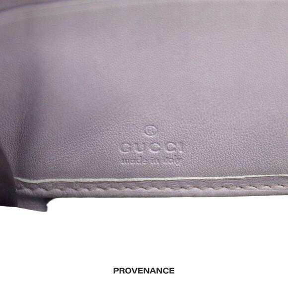 🔴 Gucci Horsebit Heart Zip Long Wallet - GG Canvas Lavender - Picture 8 of 9